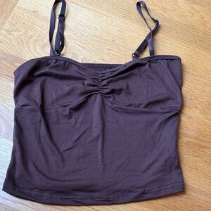Brown Ruched Women's Top